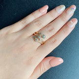 天然アレキサンドライト 天然ローズカットダイヤモンド リング