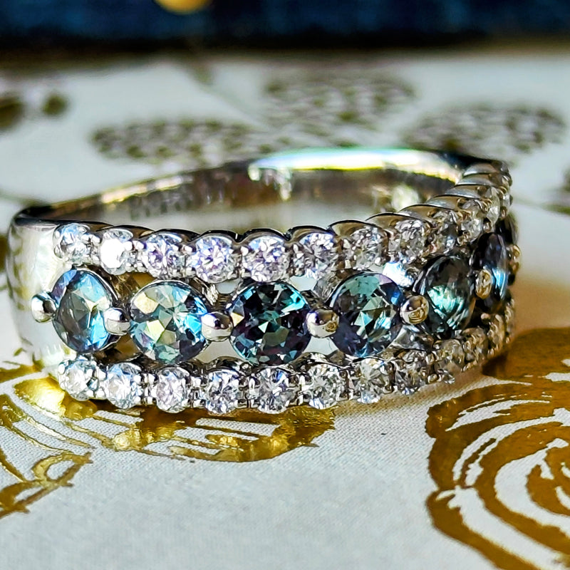 天然石　アレキサンドライト 天然アレキサンドライト 0.97ct 天然ダイヤモンド リング – Mico