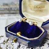 MIKIMOTO ミキモト 矢のモチーフ あこや真珠 天然ダイヤモンド 18金ピアス