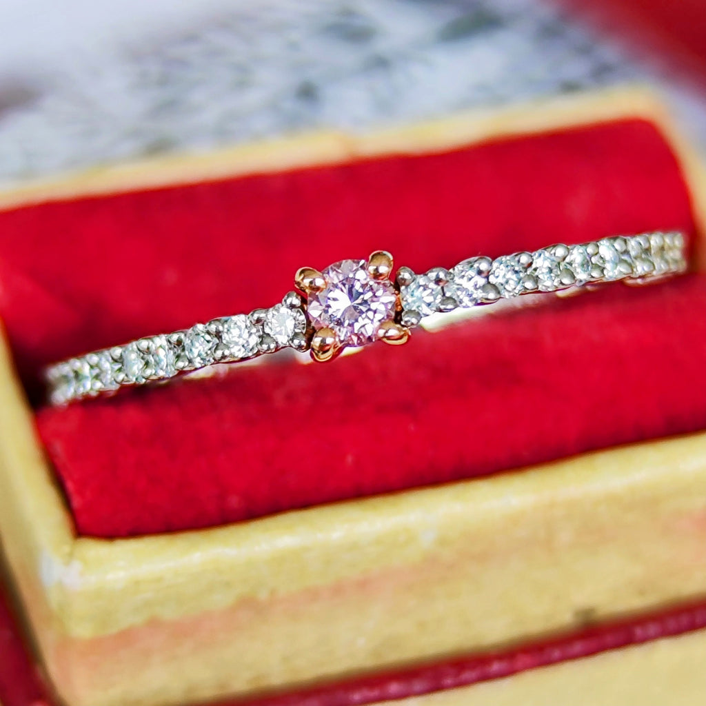 【ピンクダイヤ】FANCY PURPLISH PINK 0.073ct VS2
