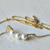 MIKIMOTO ミキモト あこや真珠 天然ダイヤモンド ネックレス