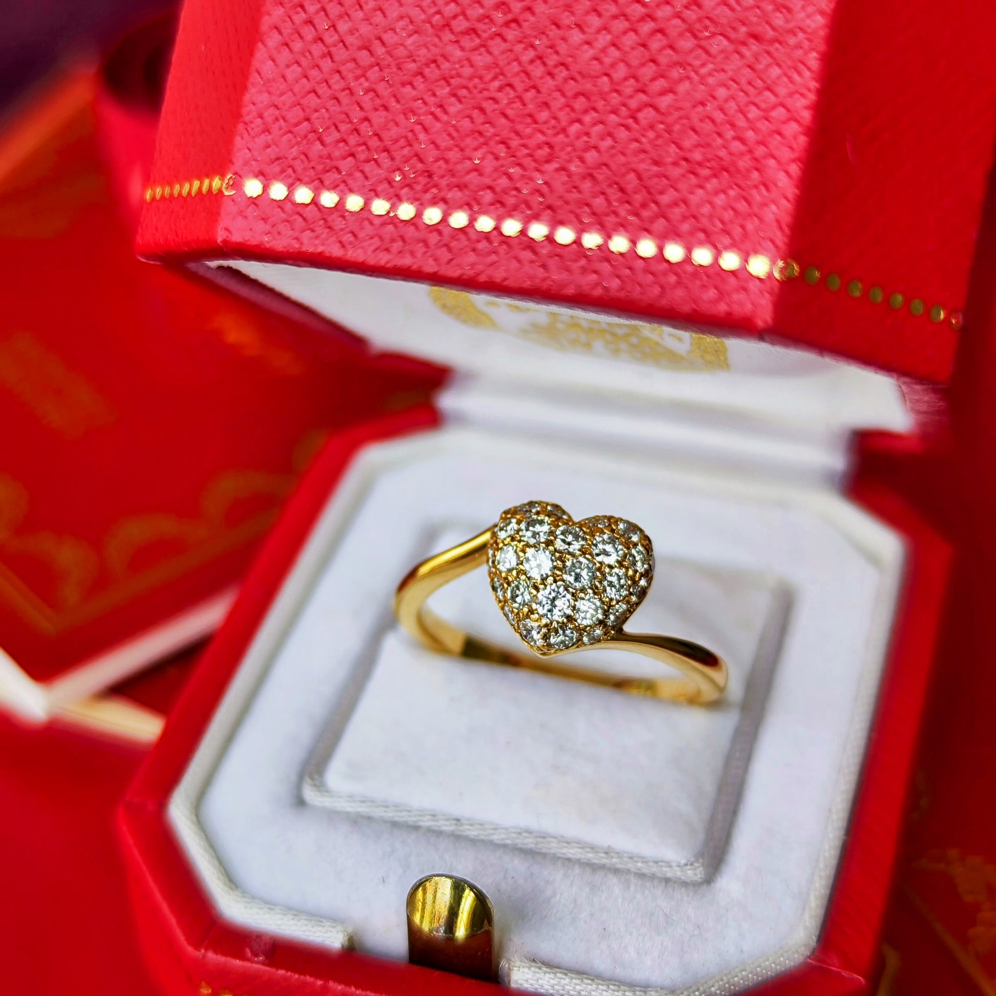 Cartier カルティエ ハートシェイプウィズ ダイヤモンド 18金リング