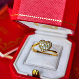 Cartier カルティエ ハートシェイプウィズ ダイヤモンド 18金リング