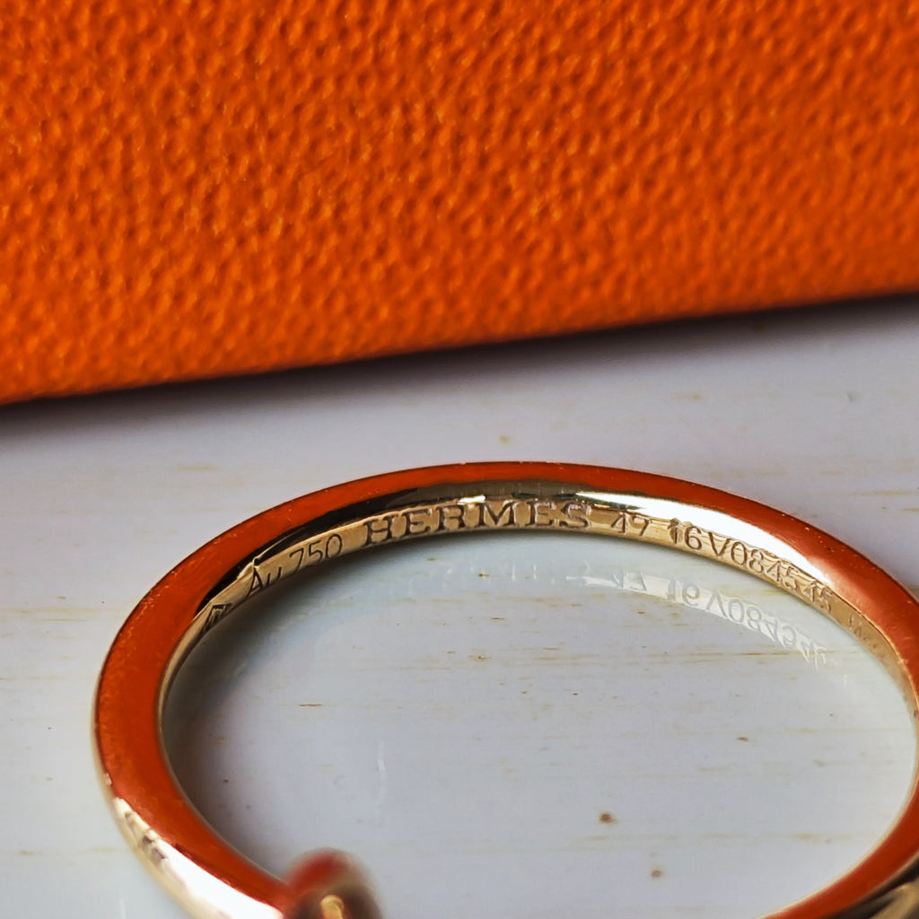 HERMES エルメス ガンバード クルー ド セル セリエ ダイヤモンド 18金PG