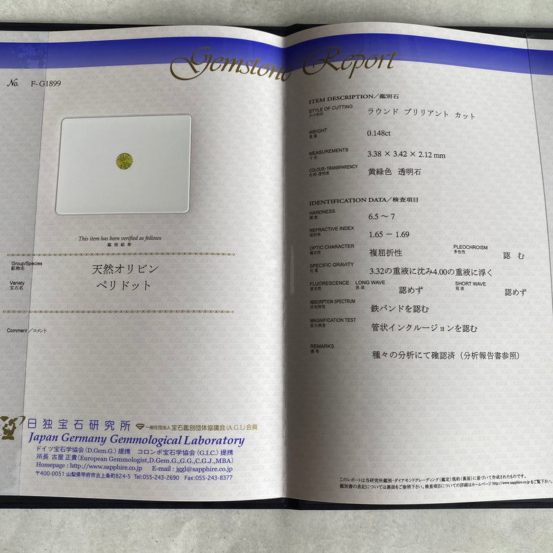 【隕石 宇宙からの宝石】天然パラサイトペリドット 天然ローズカットダイヤモンド 新品リング