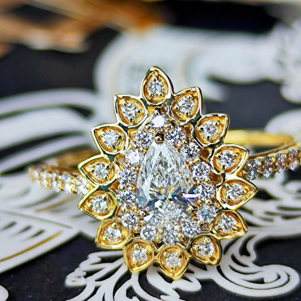 【インターナリーフローレス】天然ダイヤモンド 0.30ct 18金 GIA