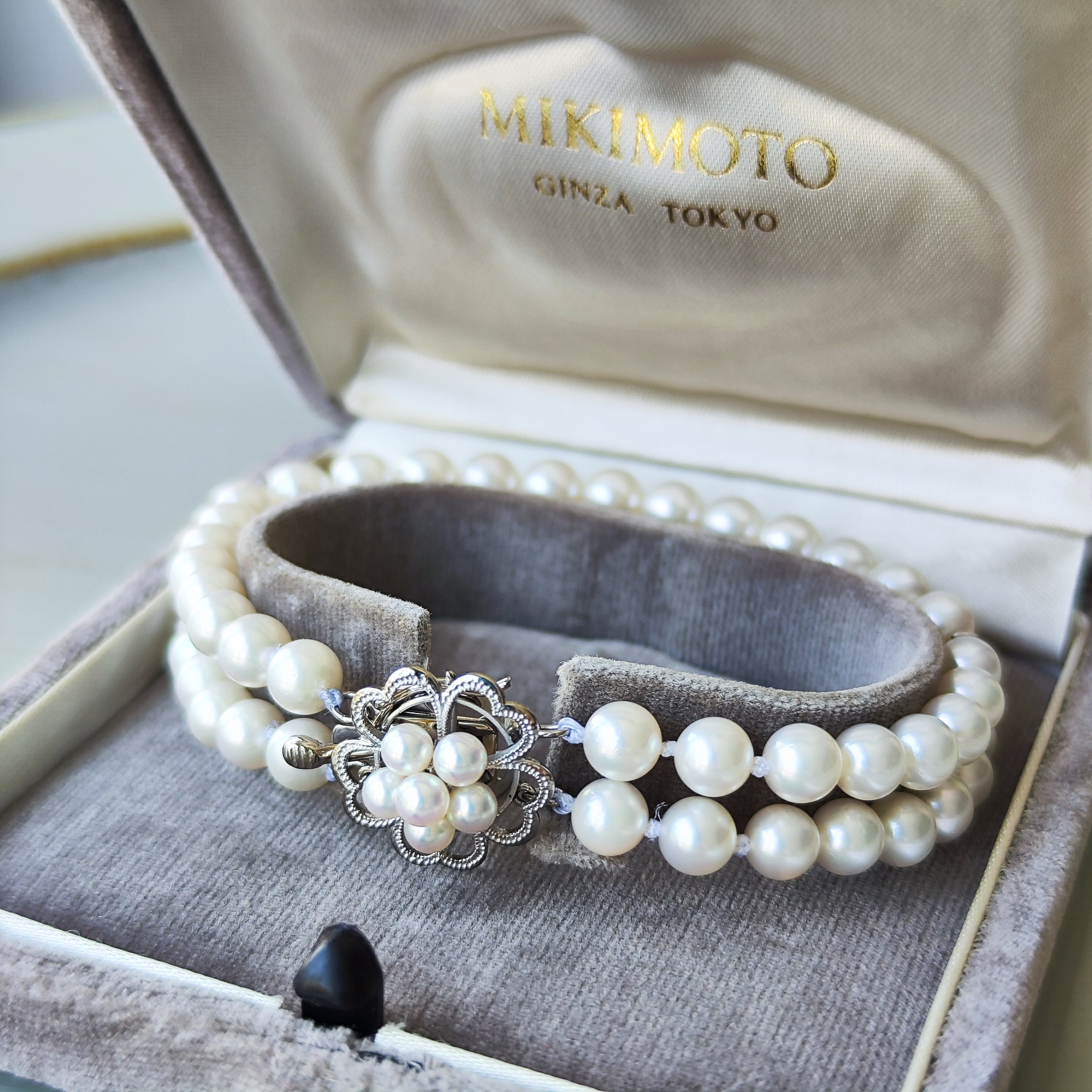 MIKIMOTO ミキモト あこや真珠 2連ブレスレット