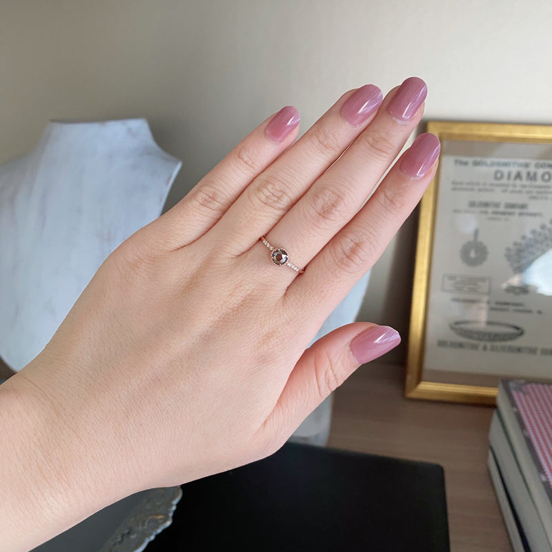 【ローズカット】天然ブラウンダイヤモンド 天然ダイヤモンド リング