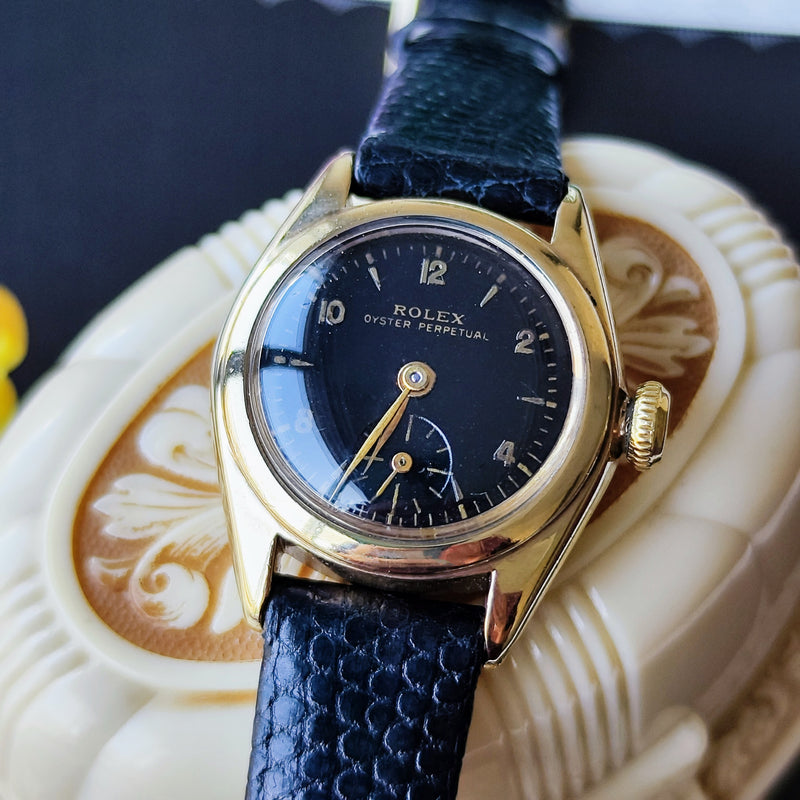 【OH済み バブルバック】ROLEX ロレックス OYSTER PERPETUAL オイスターパーペチュアル 9金無垢時計