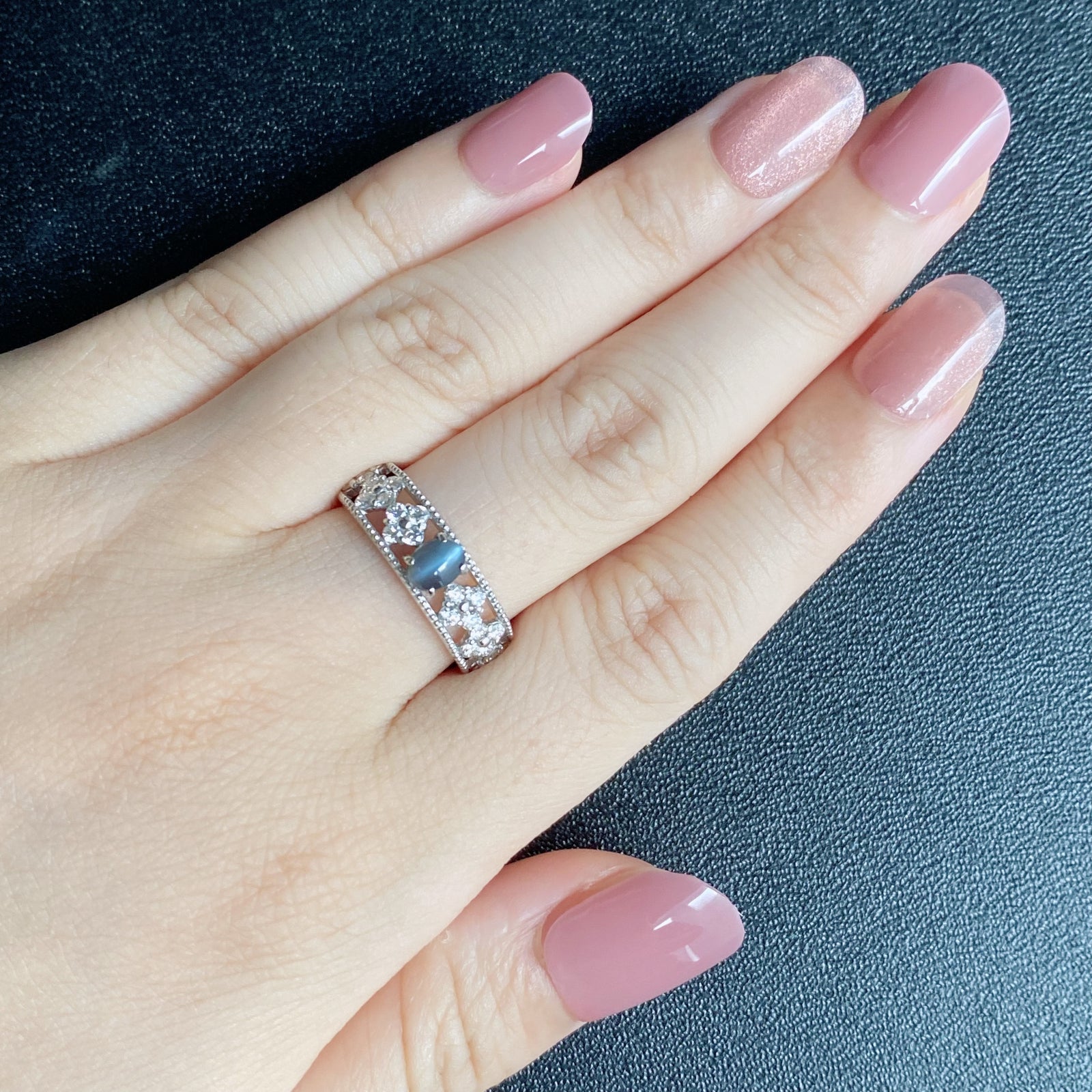 お値下げ】天然アレキサンドライトキャッツアイ 天然ダイヤモンド