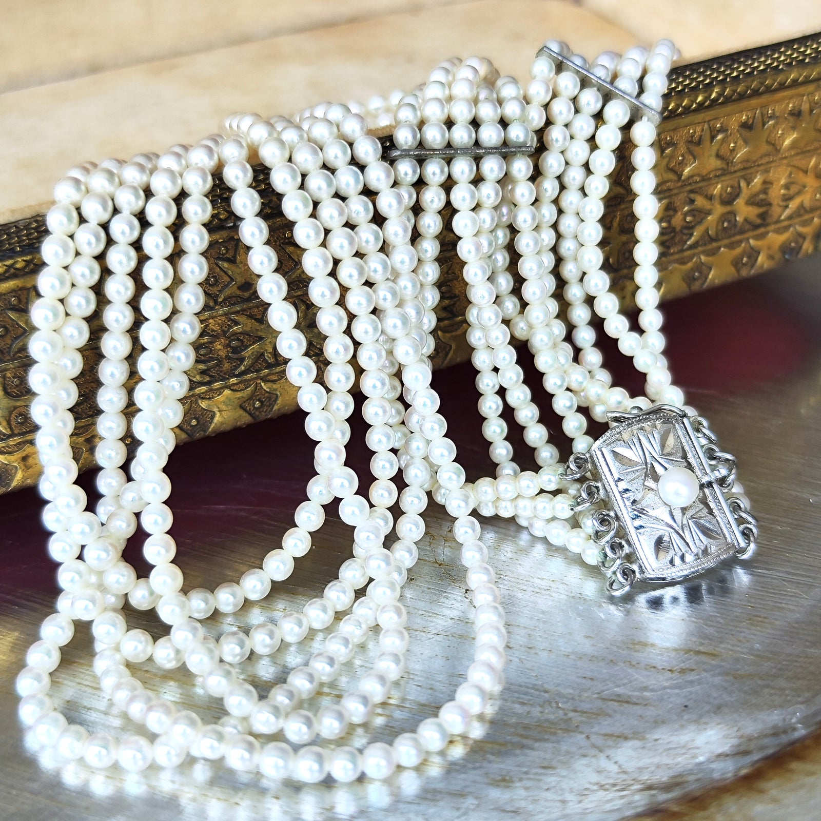 お値下げ】あこや ベビーパール 5連ネックレス – Mico宝飾店