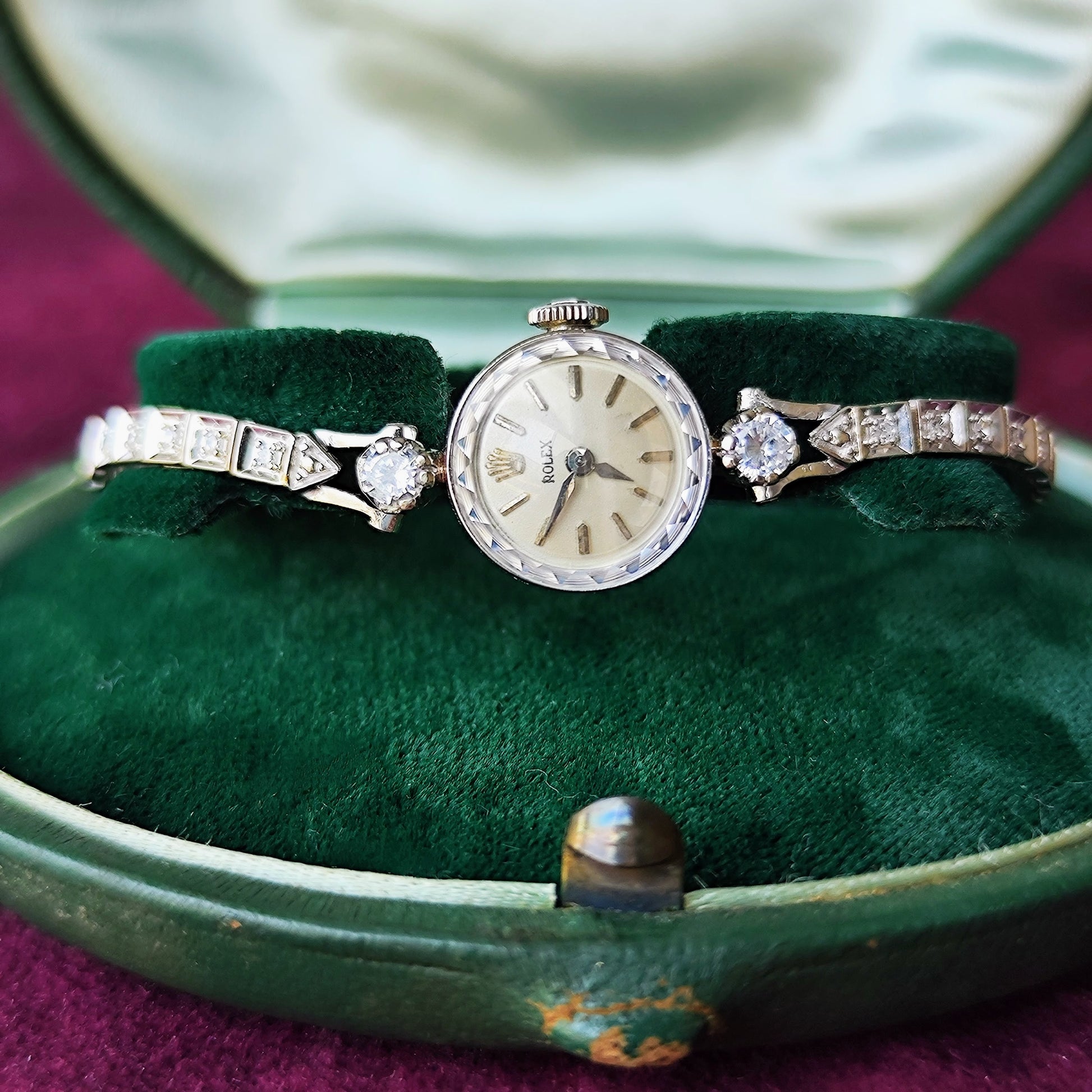 【OH済み】ROLEX ロレックス ダイヤモンド 14金無垢 ジュエリーウォッチ 手巻き