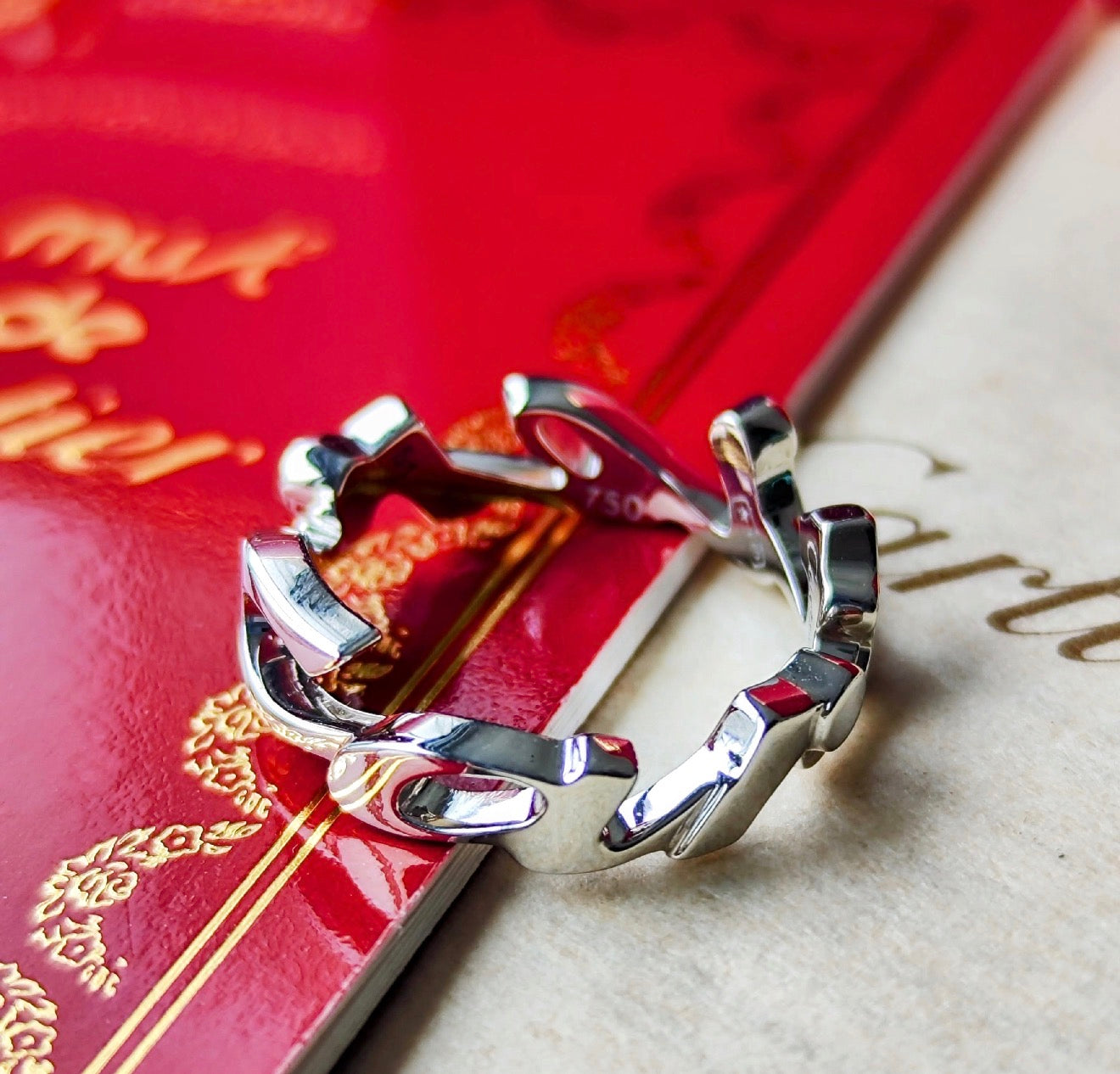 Cartier カルティエ シグネチャーリング 18金WG 51