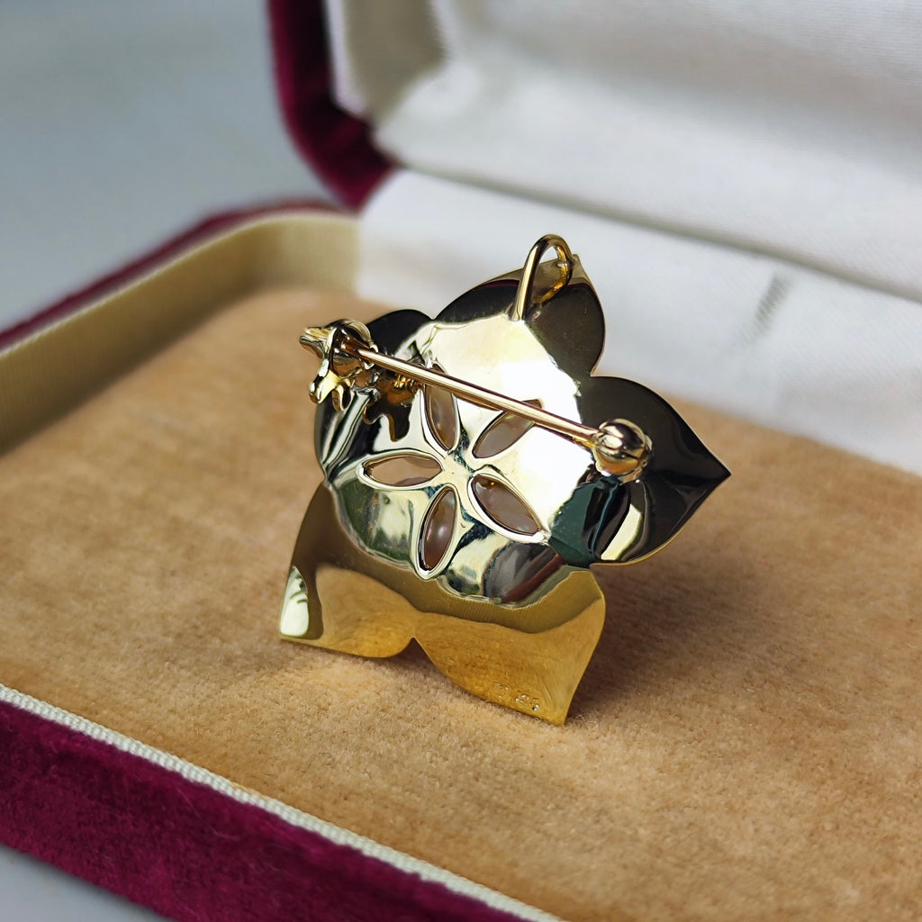 [Vintage MIKIMOTO] MIKIMOTO Akoya Pearl 14K Gold Brooch / Pendant Top ③
