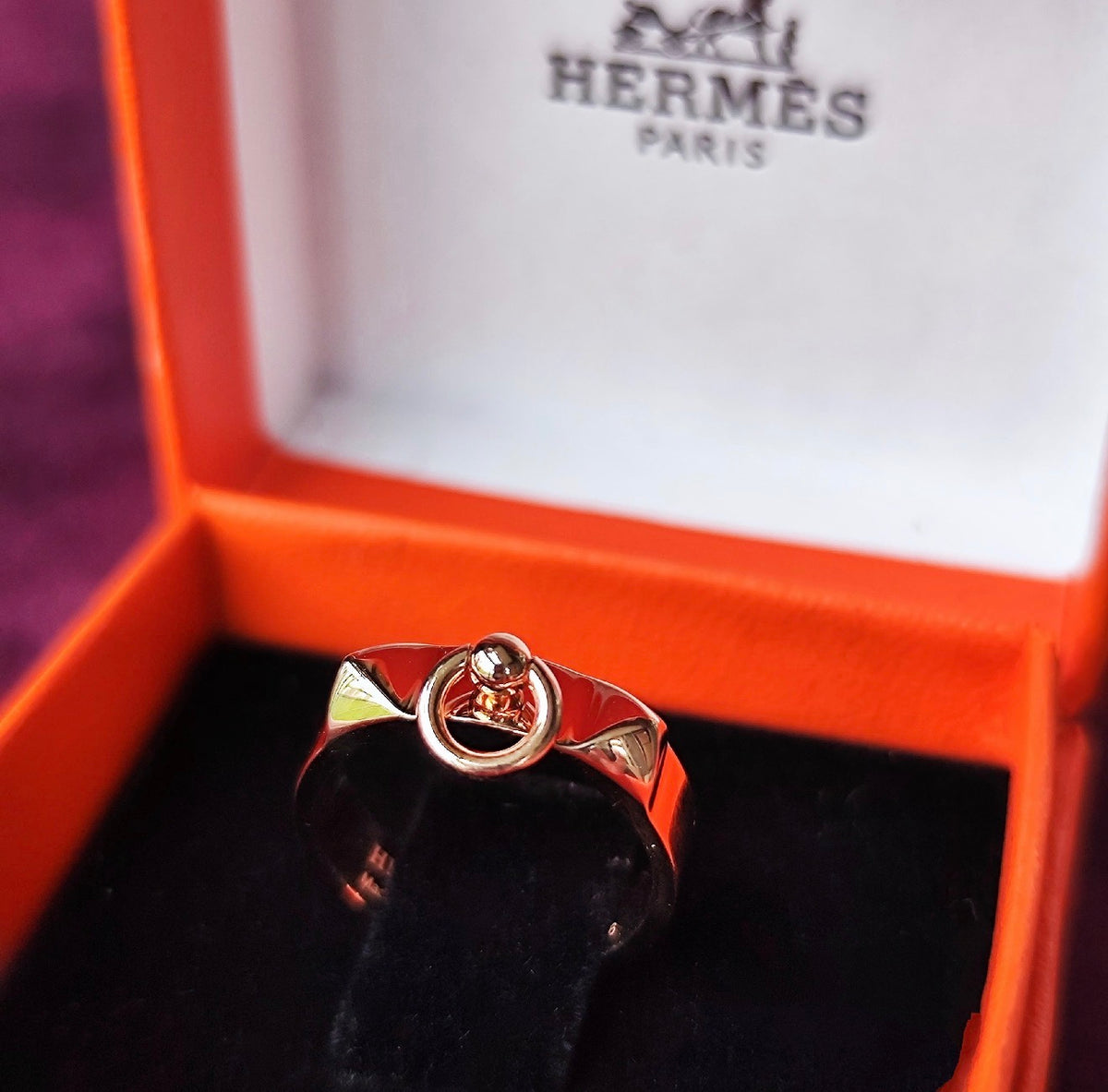 HERMES エルメス コリエドシアン 18金PG 53