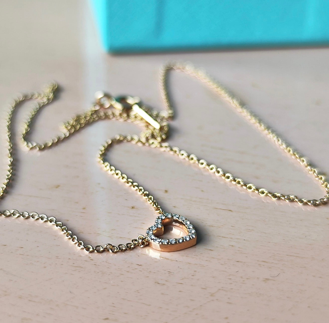 TIFFANY &Co ティファニー メトロハート ダイヤモンド ネックレス
