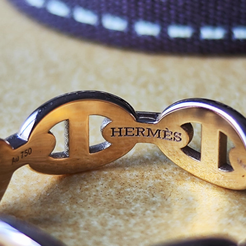 HERMES エルメス シェーヌダンクル アンシェネ 18金PG 52