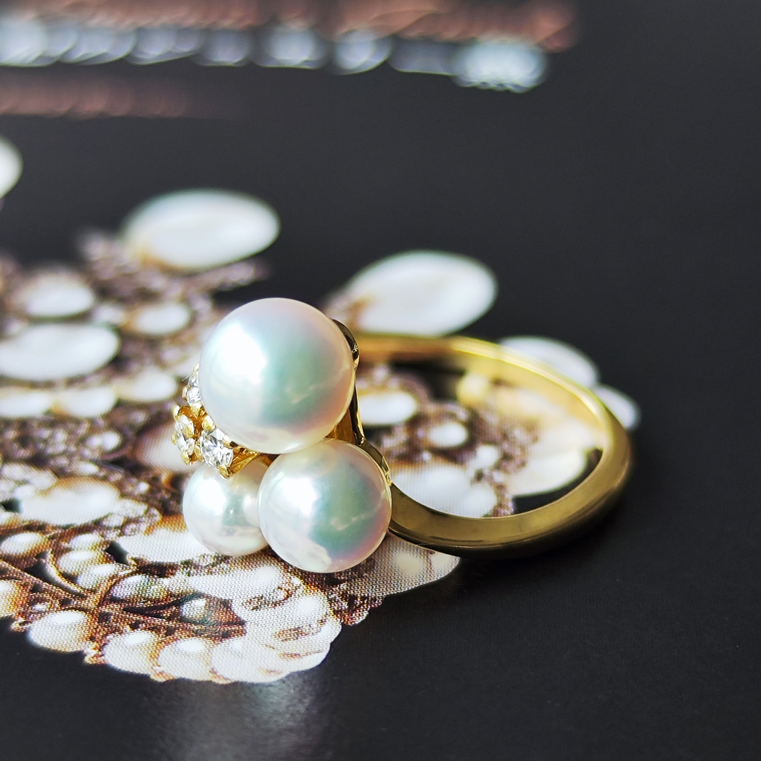 MIKIMOTO　ミキモト　ヴィンテージ　あこや真珠　ブローチ　ジュエリー 明治真珠ブローチ（例：華やかな花モチーフ）
