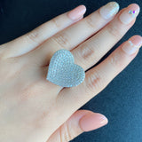 【全石 ハート&キューピッド】天然ダイヤモンド ハートモチーフ 1.90ct リング