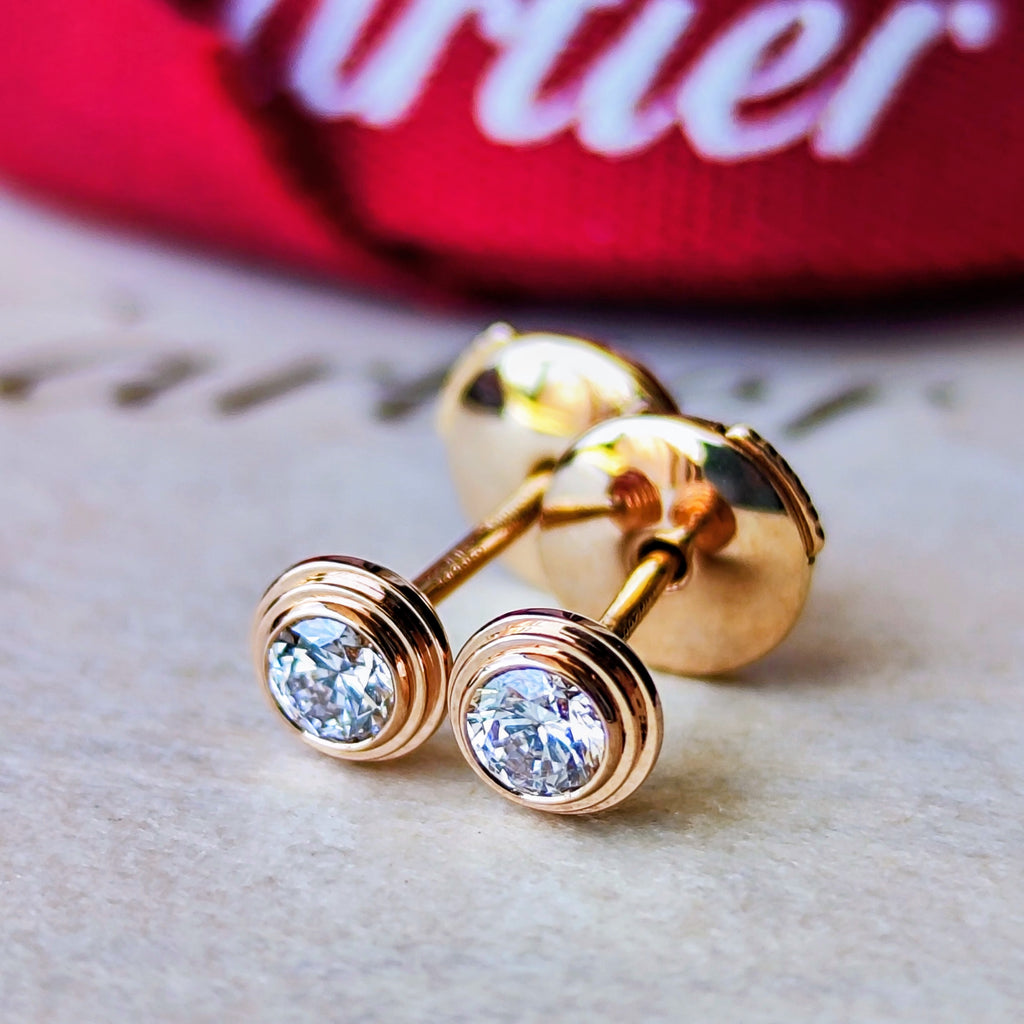 Cartier カルティエ ダムール ピアス SM 18金PG