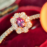 天然アレキサンドライト 天然ダイヤモンド リング