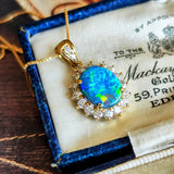 TASAKI 田崎真珠 ブラックオパール ダイヤモンド ペンダントトップ