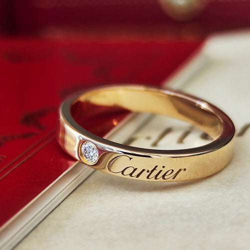 Cartier カルティエ Cドゥ ダイヤモンド リング 18金PG 50