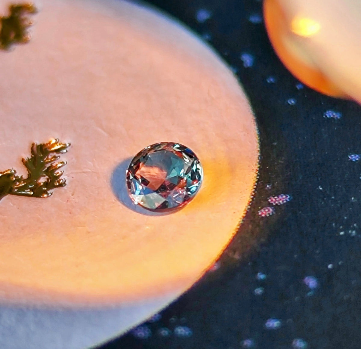 【ルース】天然アレキサンドライト 0.127ct ローズカット ブラジル産