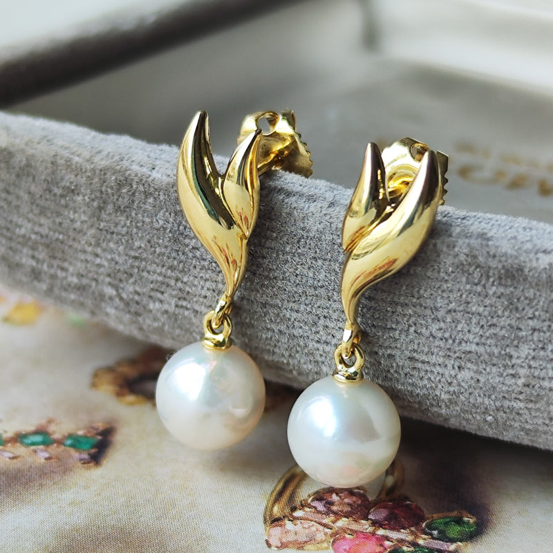 美品）MIKIMOTO アコヤ真珠 ピアス定価42万円