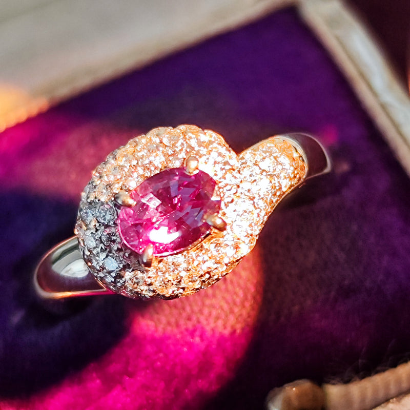 【大粒 0.60ct】天然アレキサンドライト 天然ダイヤモンド リング