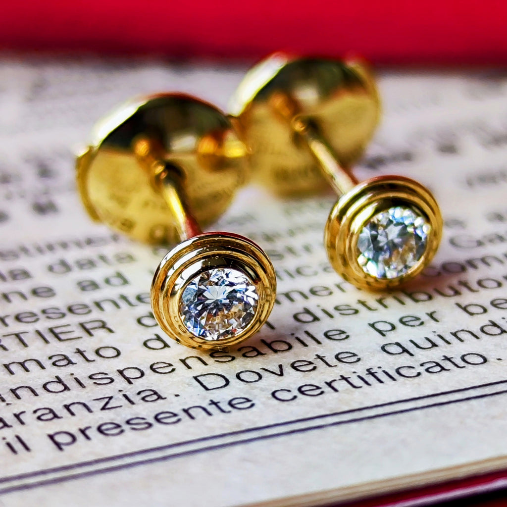 Cartier カルティエ ダムール ピアス SM 18金YG