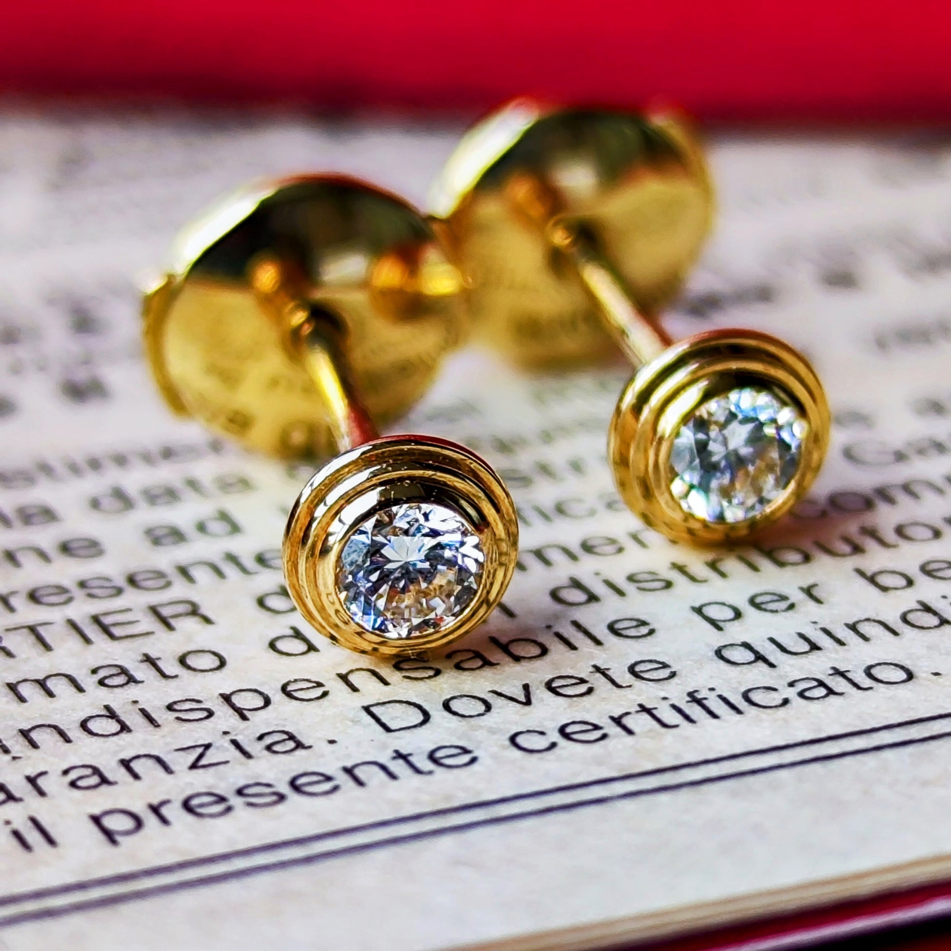 Cartier カルティエ ダムール ピアス SM 18金YG