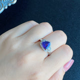 天然タンザナイト 1.91ct 天然ダイヤモンド リング