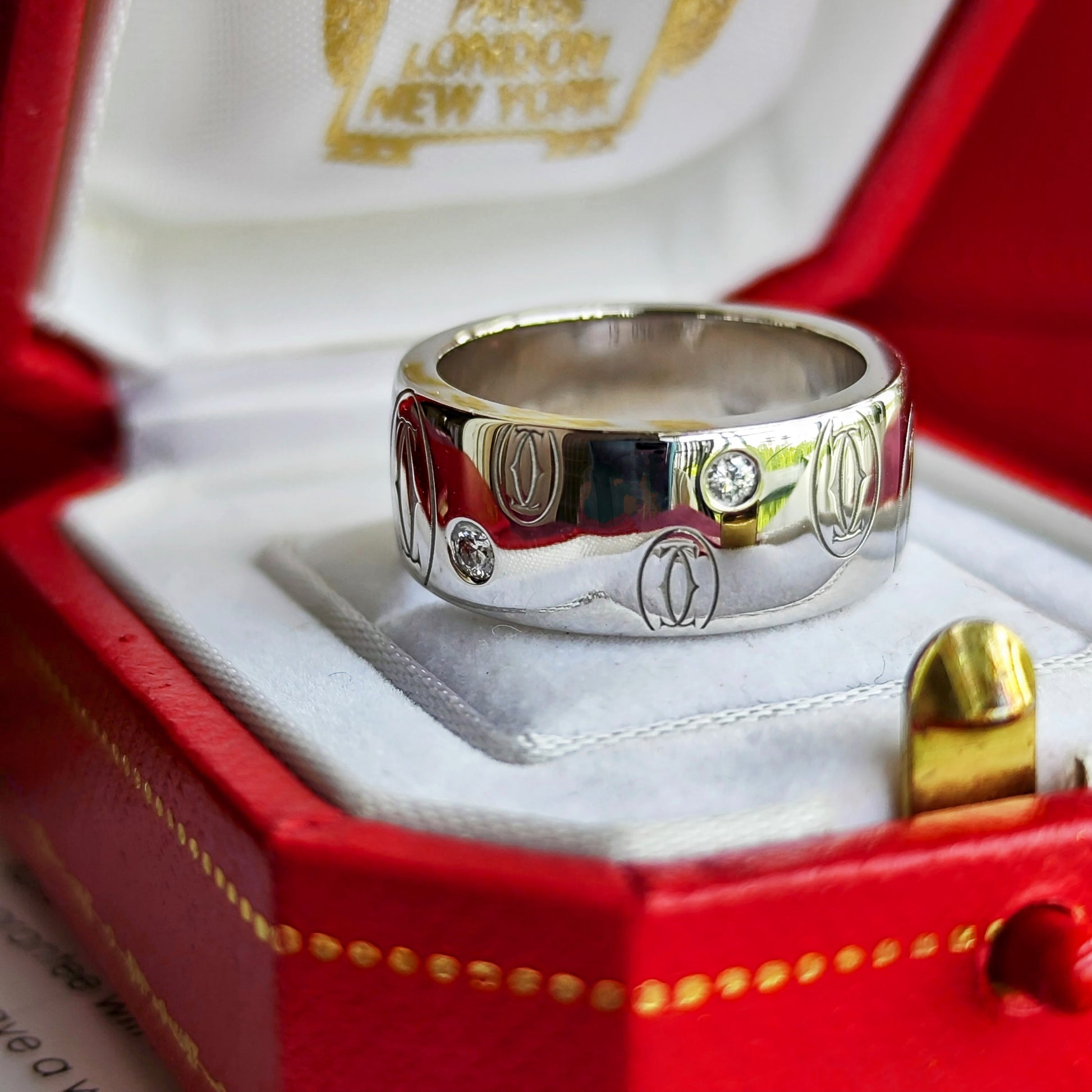 【Cartier 廃盤 レア】Cartier カルティエ ハッピーバースデー ダイヤモンドリング K18WG 51