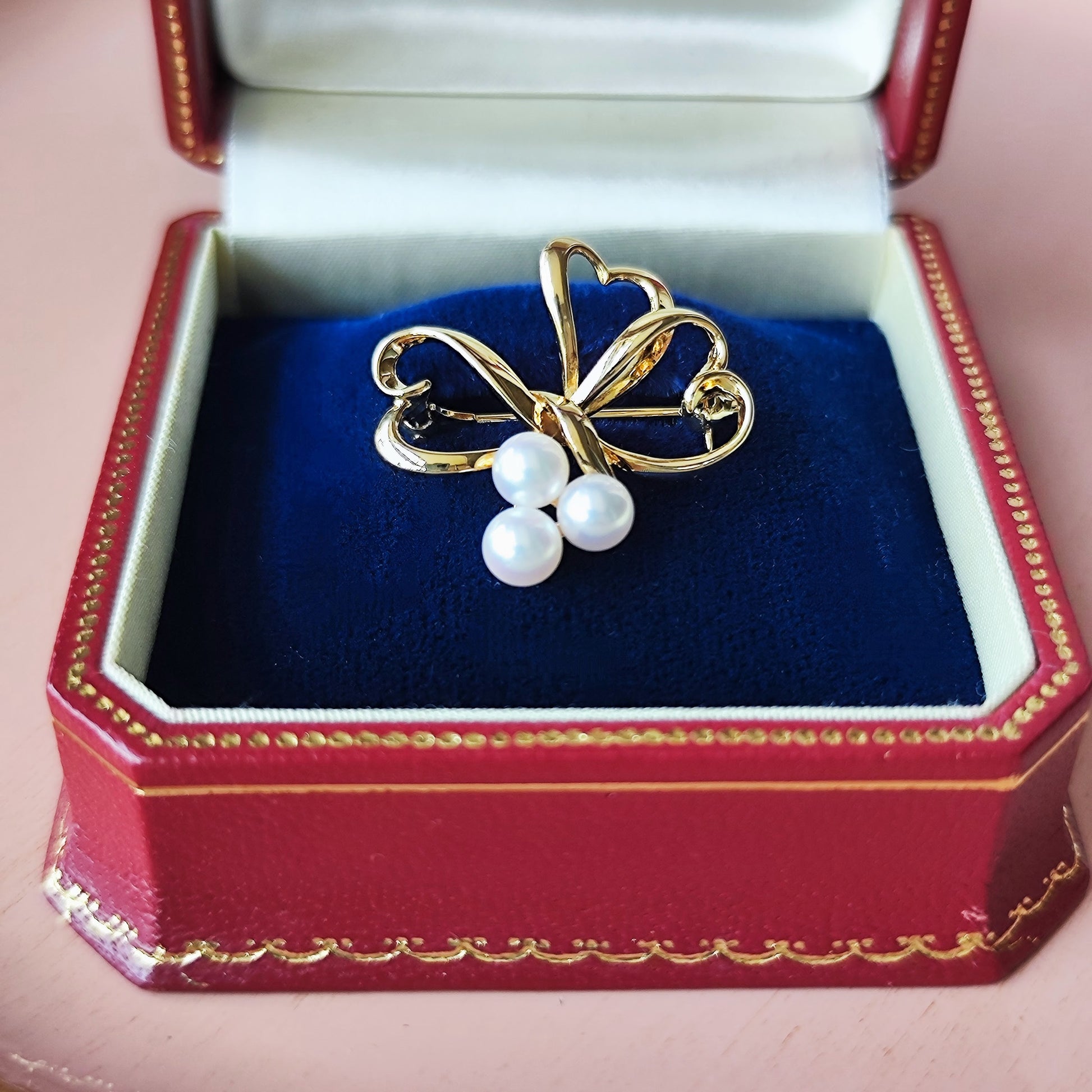MIKIMOTO ミキモト あこや真珠 ブローチ 18金