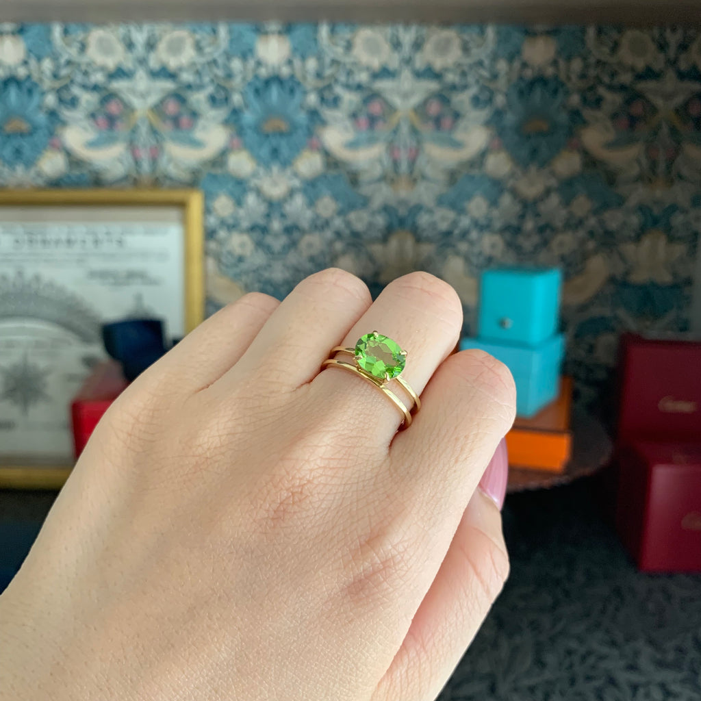 天然ペリドット 1.90ct 18金リング