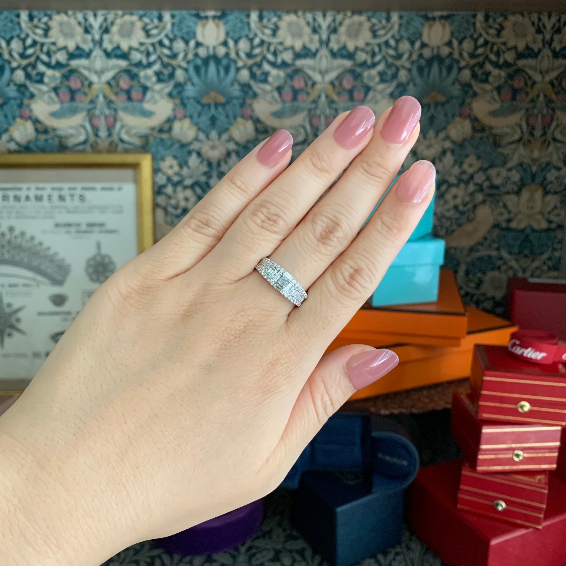 【ブルーダイヤ】FANCY GREEN BLUE SI2 0.115ct プラチナリング