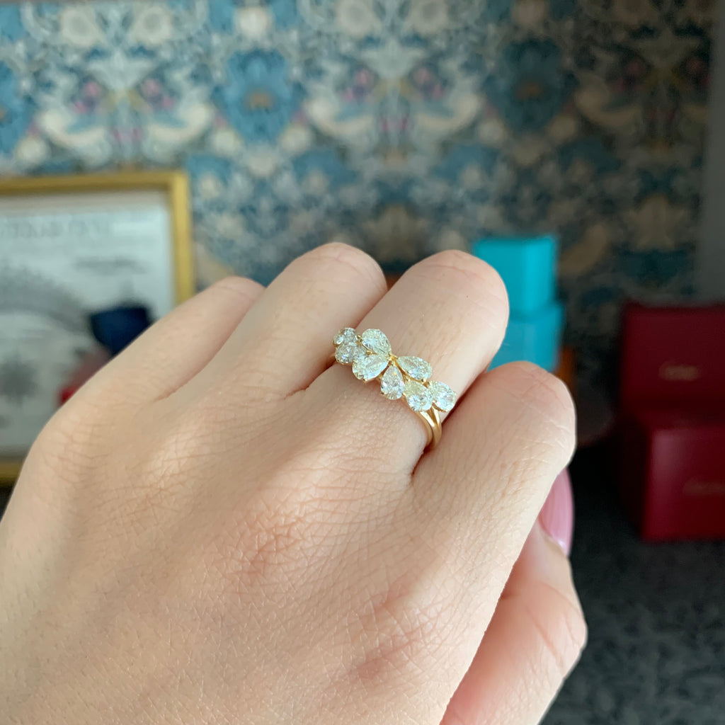 天然ダイヤモンド 1.30ct ペアシェイプ 18金リング