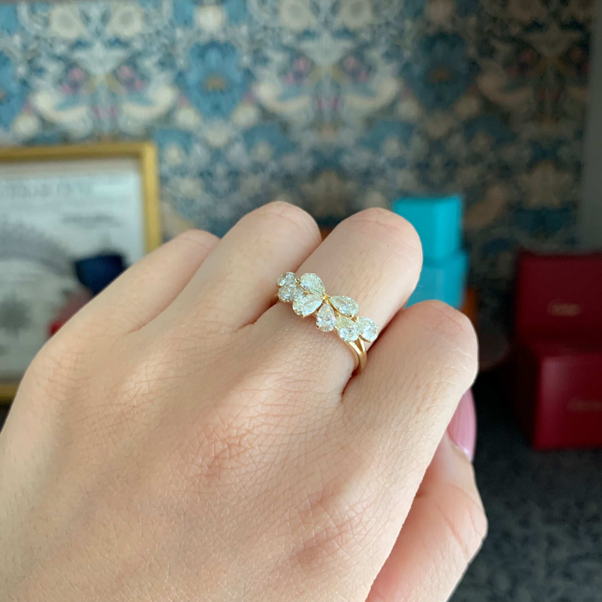 天然ダイヤモンド 1.30ct ペアシェイプ 18金リング