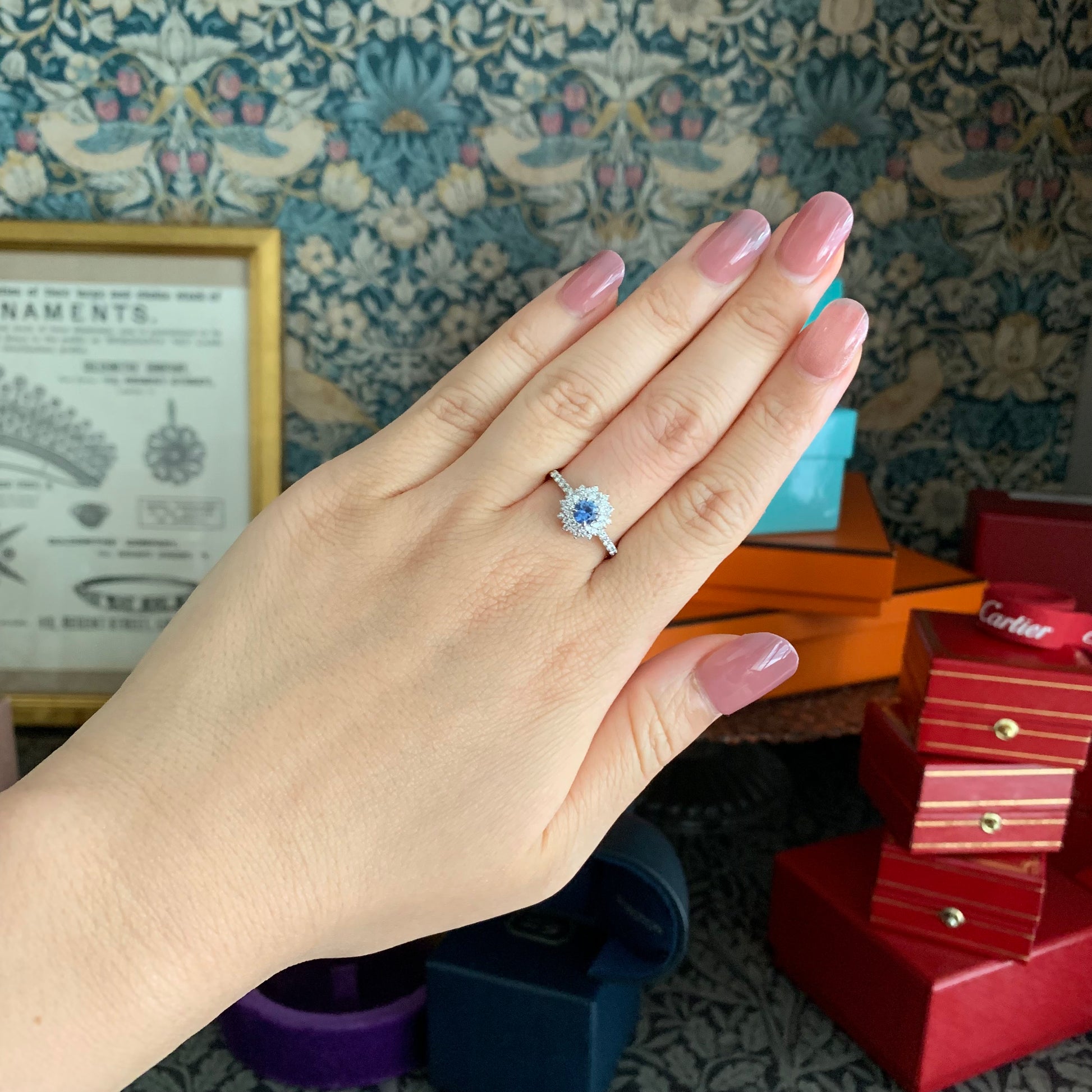 【幻のサファイア ヨーゴ渓谷】天然ブルーサファイア 0.27ct 天然ダイヤモンド リング 非加熱 GIA