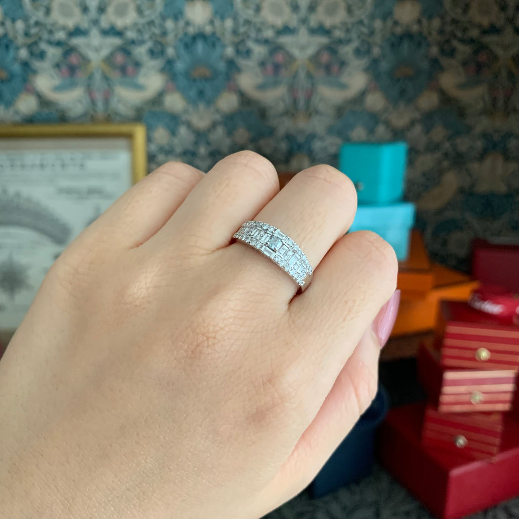 【ブルーダイヤ】FANCY GREEN BLUE SI2 0.115ct プラチナリング