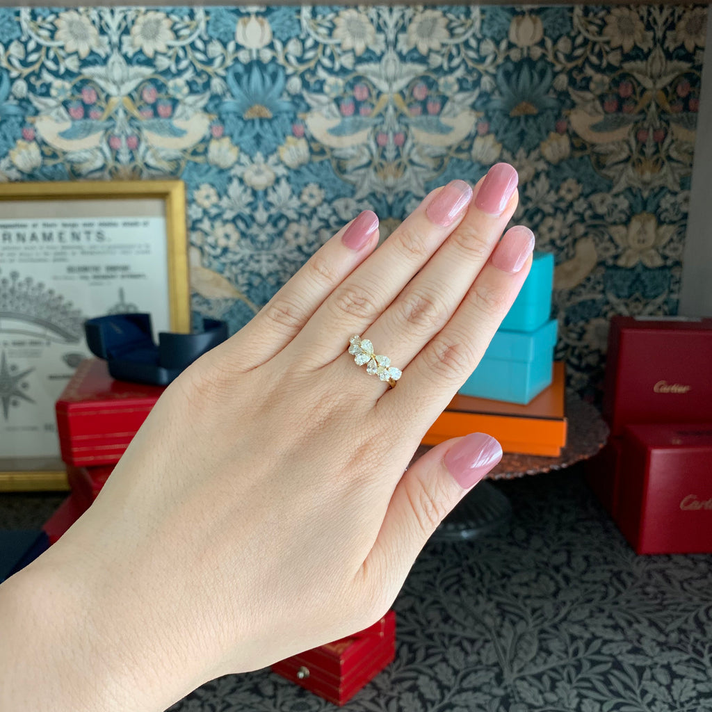 天然ダイヤモンド 1.30ct ペアシェイプ 18金リング