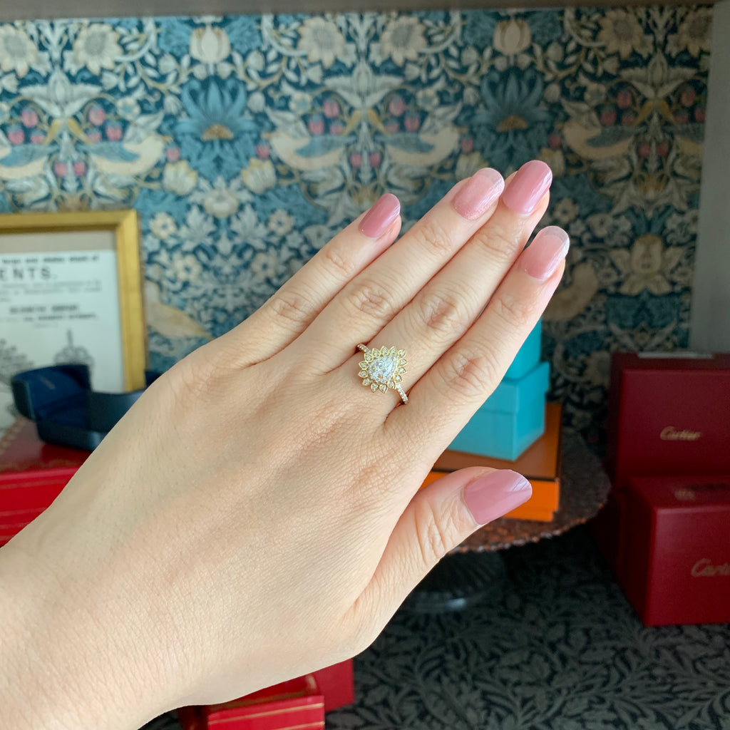 【インターナリーフローレス】天然ダイヤモンド 0.30ct 18金 GIA