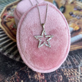 天然ダイヤモンド 星型ネックレス バケットカット