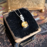 天然ルチルクォーツキャッツアイ （ルチレイテッドクォーツキャッツアイ） 天然ダイヤモンド 新品ネックレス