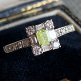 【希少 グリーンダイヤモンド】FANCY YELLOW GREEN 新品リング