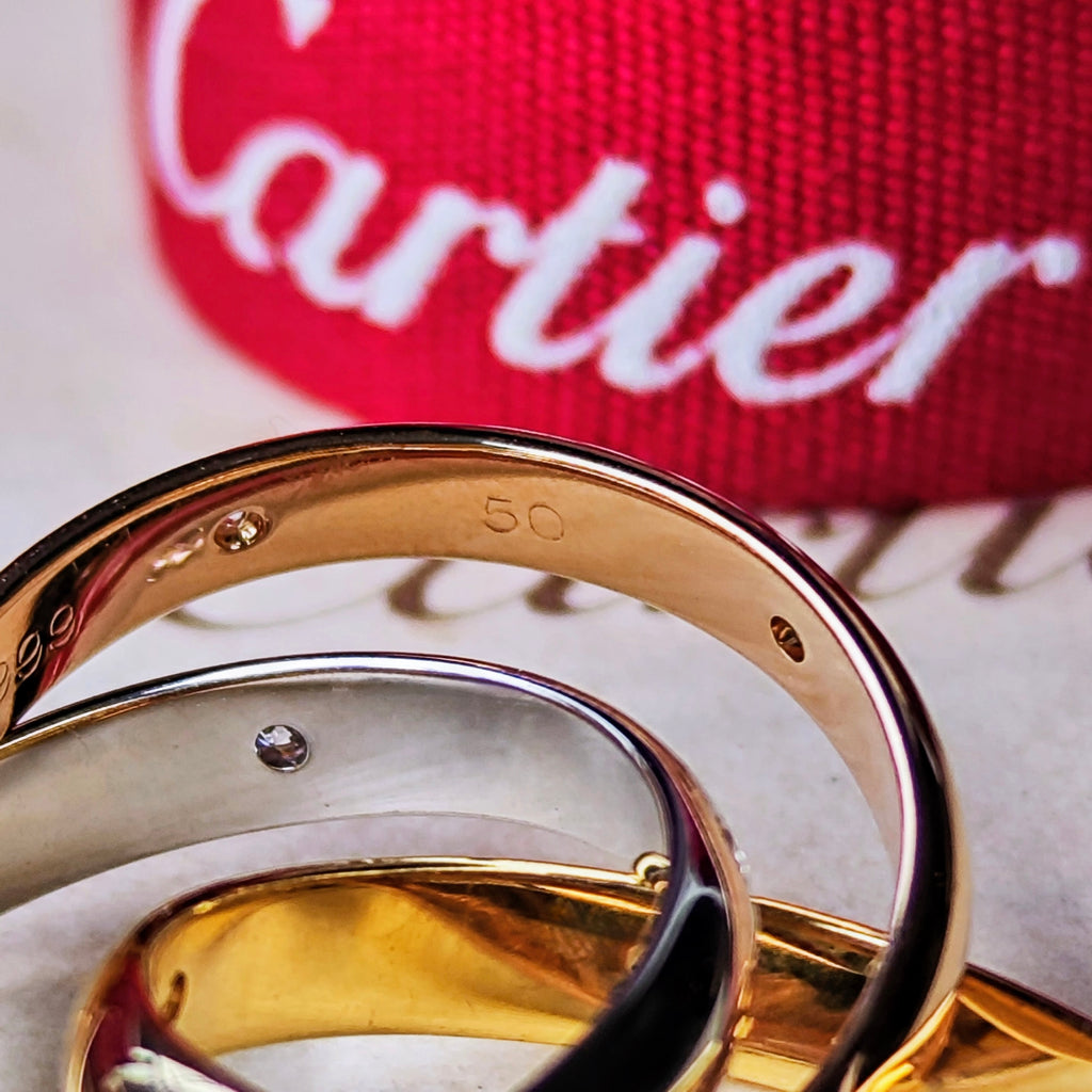 Cartier カルティエ トリニティスター ダイヤモンド リング 50 18金