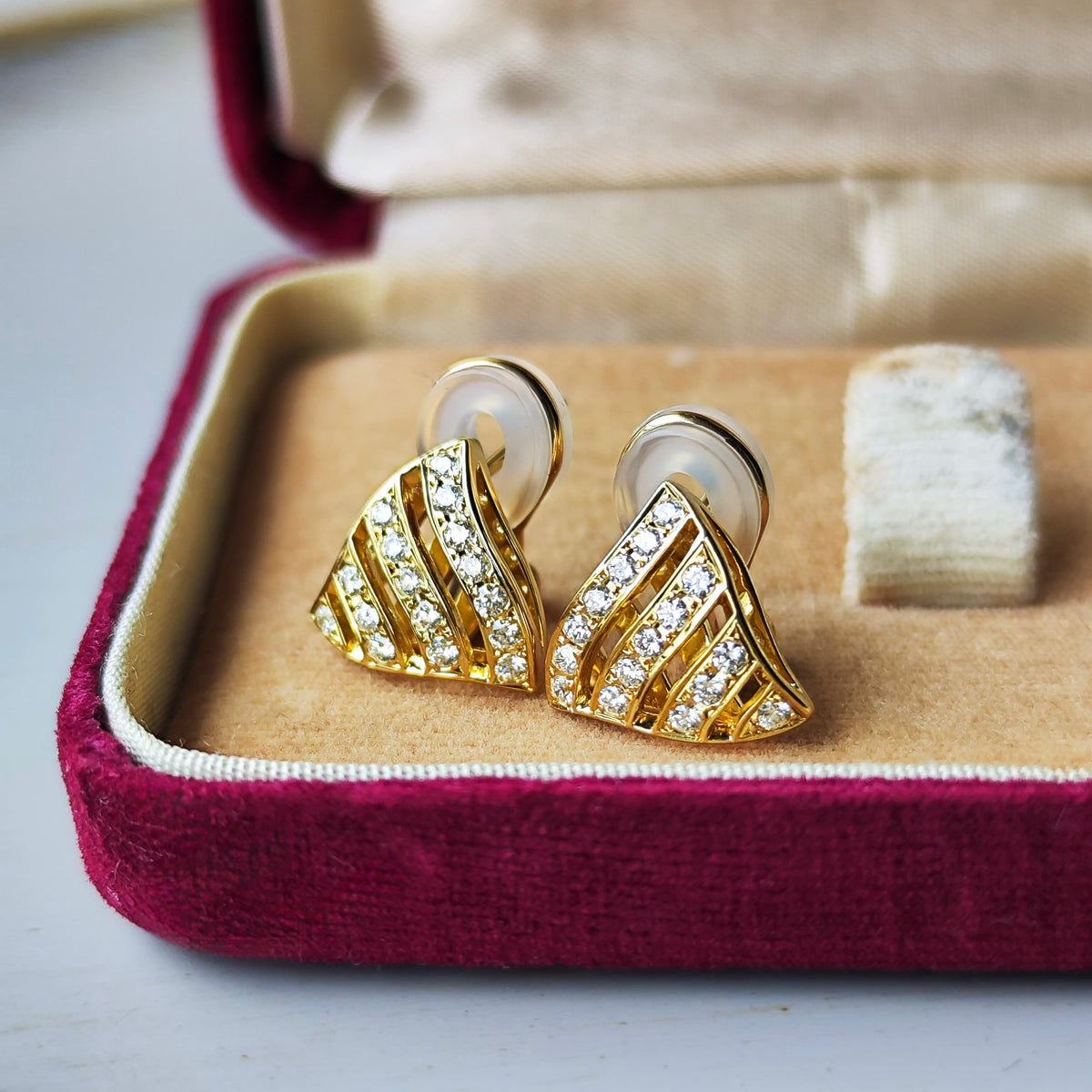 MIKIMOTO ミキモト ダイヤモンド ピアス 18金