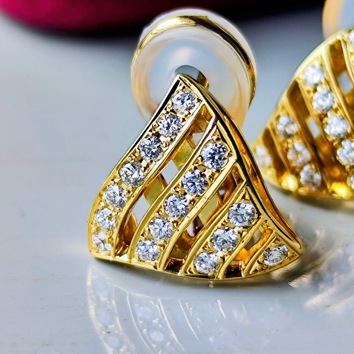 MIKIMOTO ミキモト ダイヤモンド ピアス 18金