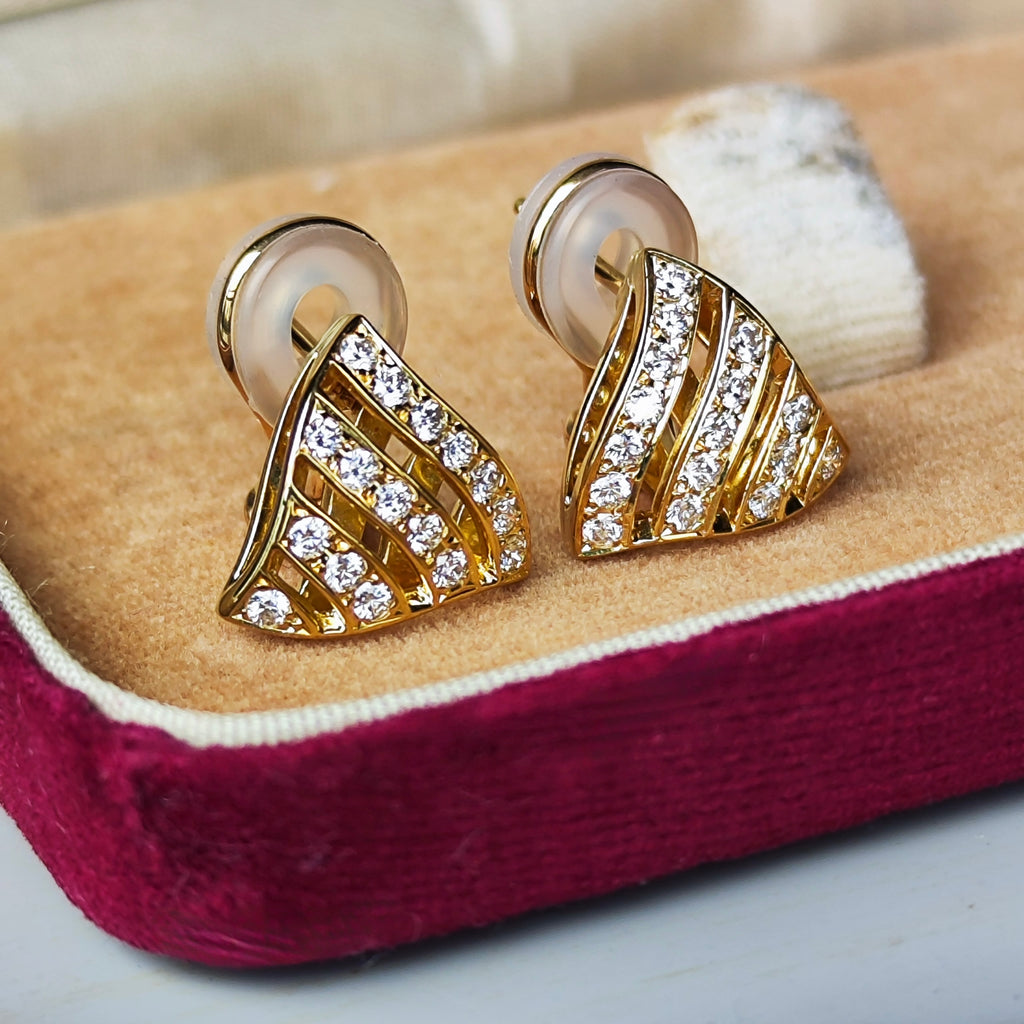 MIKIMOTO ミキモト ダイヤモンド ピアス 18金